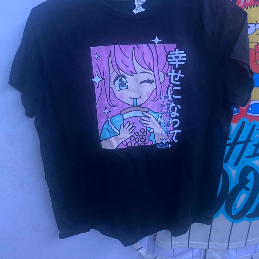 Black Graphic Kids T-Shirt